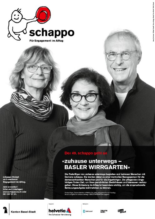 schappo Plakat mit drei Preistragenden des Vereins PUMA